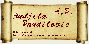Anđela Pandilović vizit kartica